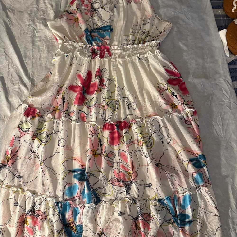 Lane Bryant Kids Floral Dress with Pink and Blue